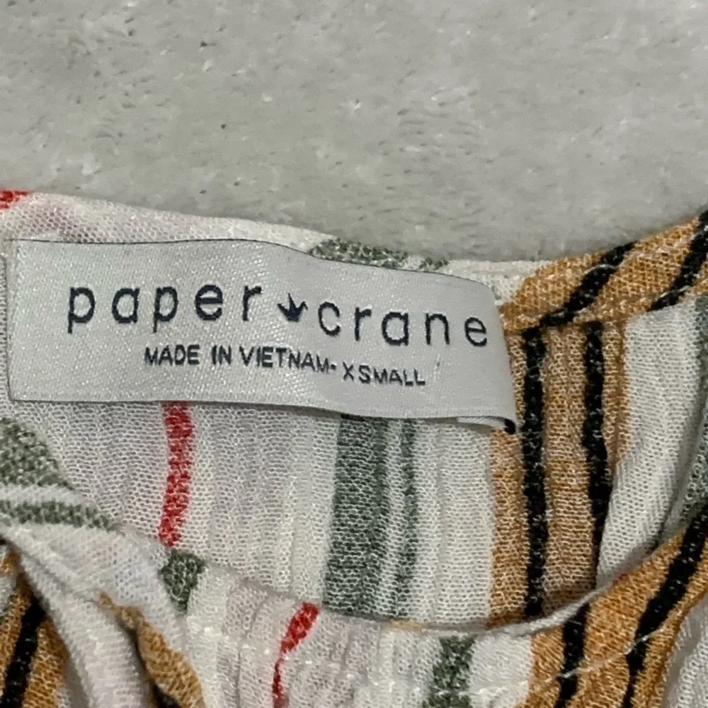 Paper Crane stripped top for women or juniors.